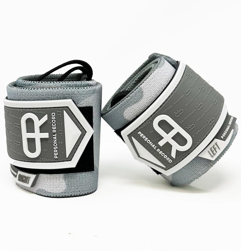 PR Personal Record Heavy Duty Premium Wrist Wraps, More Elasticity, Reinforced Stitching, Extra Wide Strap, Strong Thumb Loop, Larry Wheels Weightlifting Wraps - Image 1